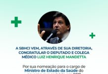 A SBHCI vem, através de sua diretoria, congratular o deputado e colega médico Luiz Henrique Mandetta. Confira na Íntegra!